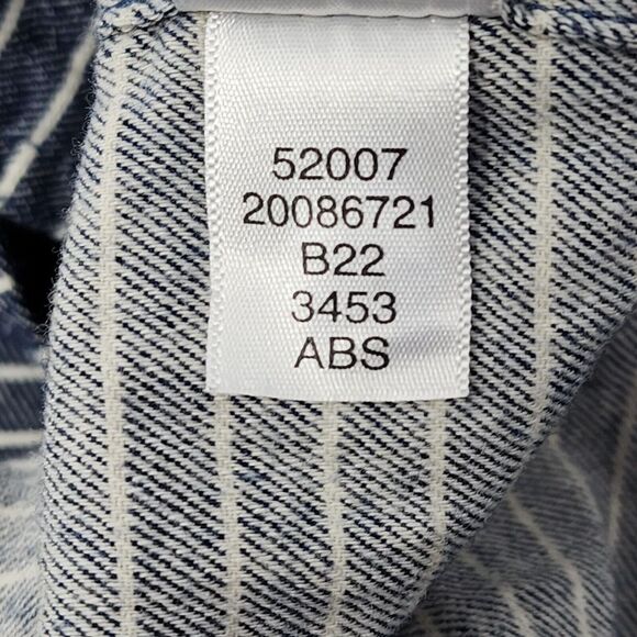 NEW Duluth Trading Free Swingin Flannel Shirt Men Large Tall Blue Stripe NWT‎ - Picture 10 of 10